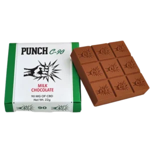 Punch Bar  C‑90 Milk Chocolate – 90 mg CBD Edible Square